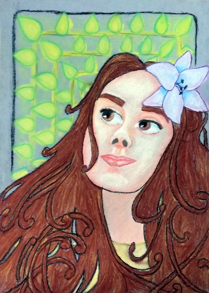 Praca plastyczna - autoportret Anny Zabrockiej