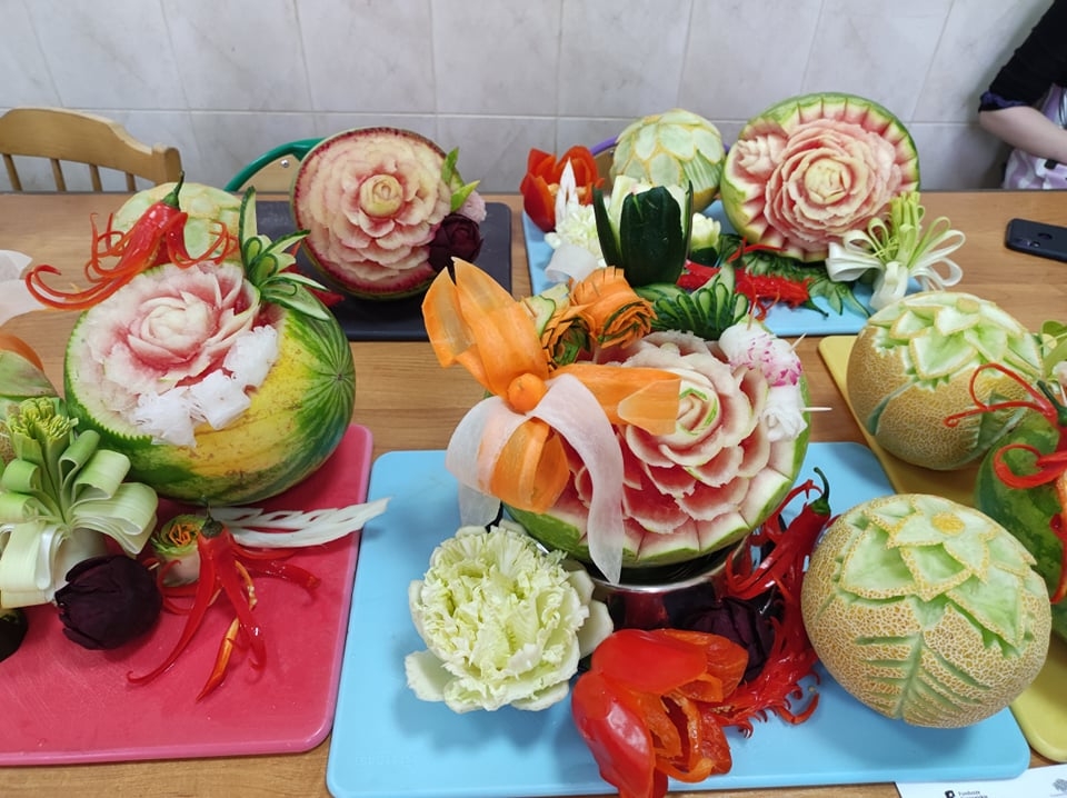 Efekty kursu dekoracji potraw - owocowe ozdoby