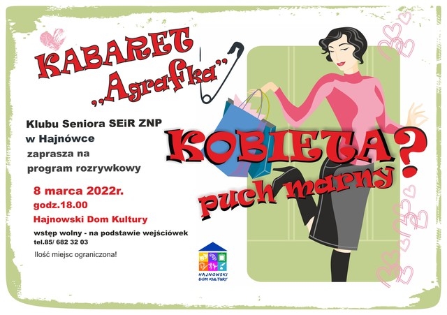 grafika kobiety oraz informacje o wydarzeniu