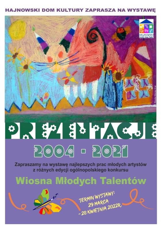 Kolorowy plakat informujący o wystawie
