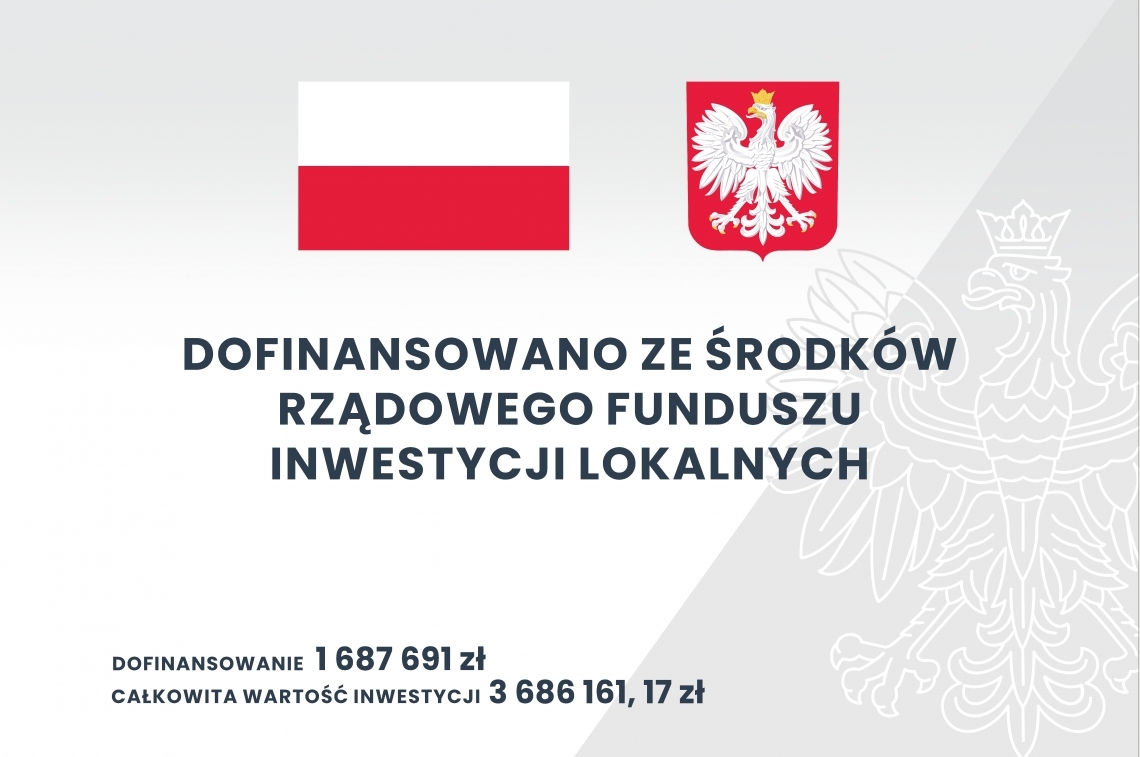 tablica informacyjna o dofinansowaniu projektu