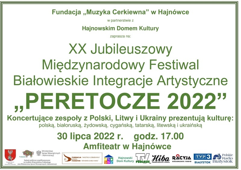 Plakat zapraszający na wydarzenie loga i informacje