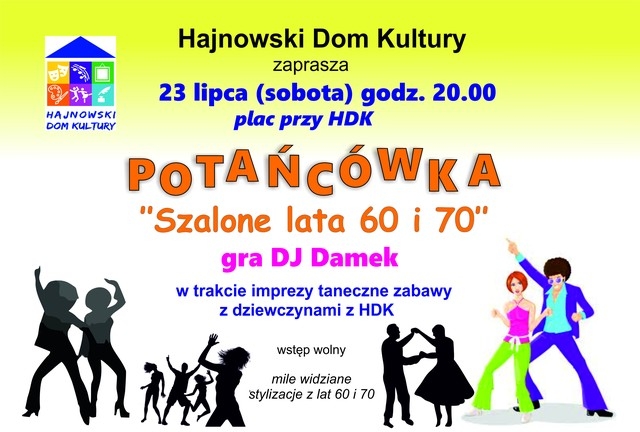 P{lakat z grafiką tańcerzy oraz logo organizatora i informacjami o wydarzeniu