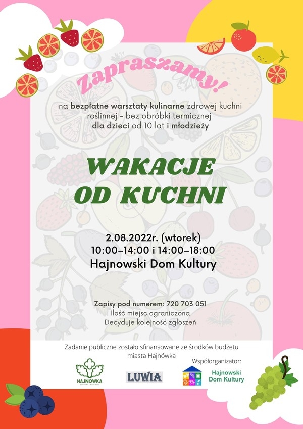 kolorowy  plakat zapraszający na wydarzenie