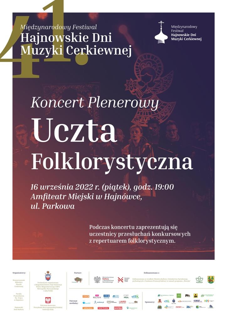 plakat promujący koncert plenerowy
