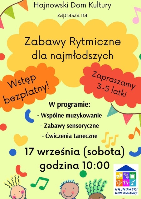 kolorowy plakat z logo organizatoria i informacjami o wydarzeniu