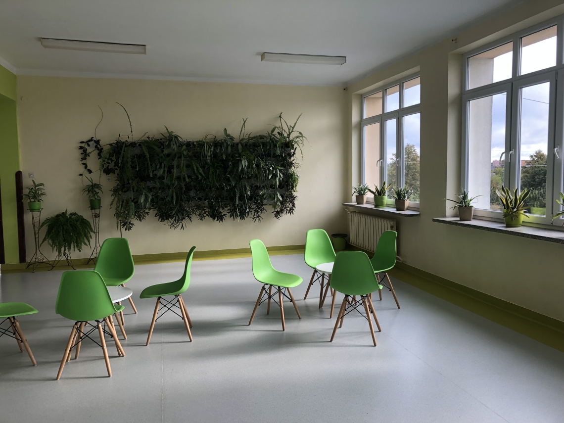 kącik relaksacyjny w szkole