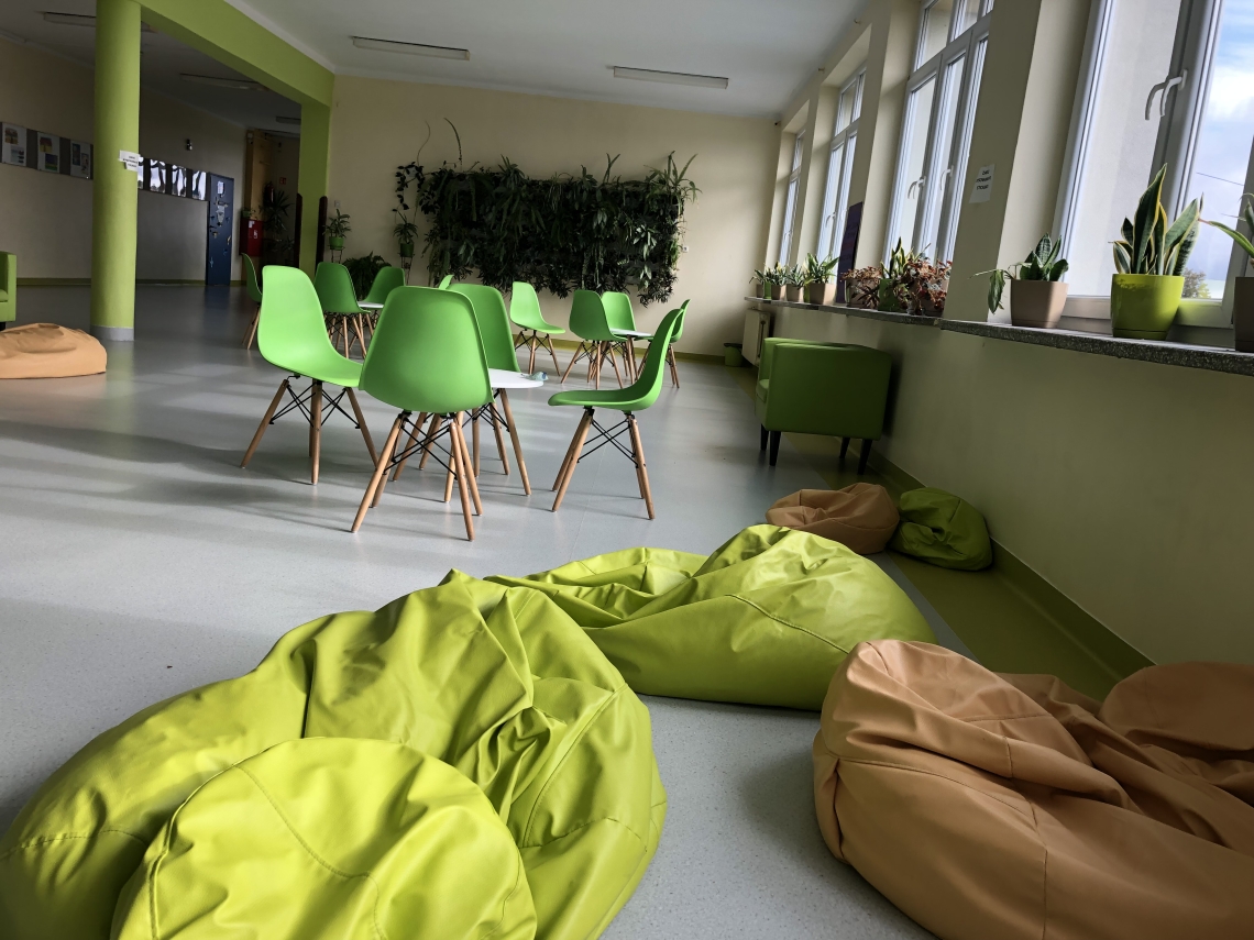 kącik relaksacyjny w szkole