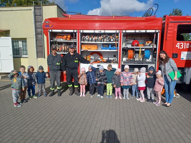 Ćwiczenia ewakuacyjne w przedszkolu -prezentacja sprzętu