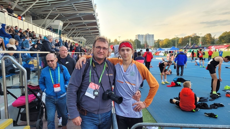 Aleksander Dziemiańczyk z trenerem