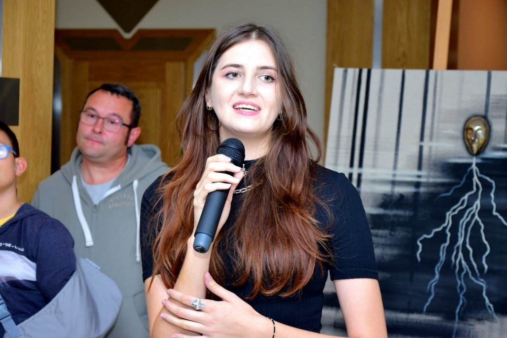 Wystawa Mai Bernaczek w Hajnowskim Domu Kultury - przemowa Mai