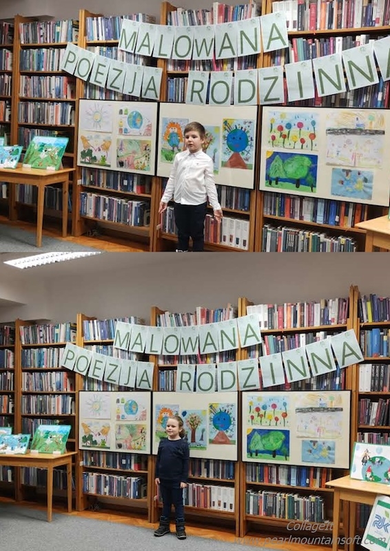 przedszkolaki podczas recytowania wierszy.