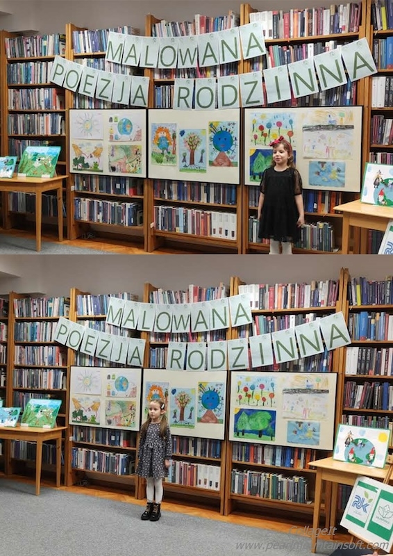 przedszkolaki podczas recytowania wierszy.
