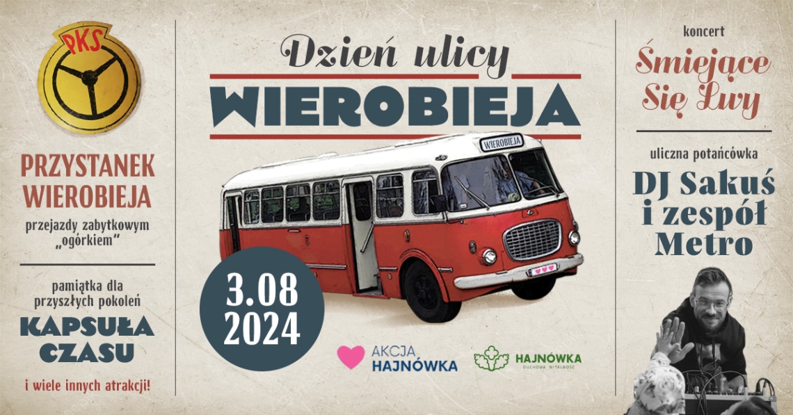 informacje o wydarzeniu, logo organizatora, grafika tematyczna