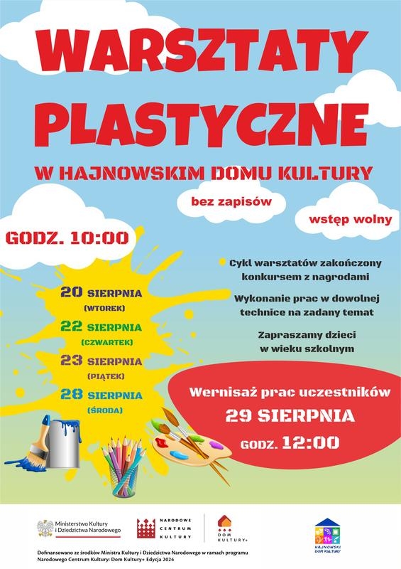 informacje o wydarzeniu, logo organizatora, grafika tematyczna