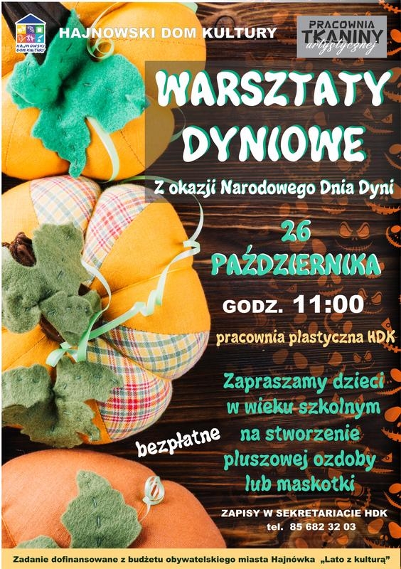 informacje o wydarzeniu, logo organizatora, grafika tematyczna