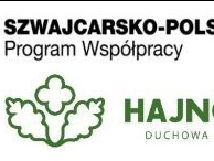 logo funduszy szwajcarskich z napisem Szwajcarsko-Polski Program Współpracy oraz miasta Hajnówka
