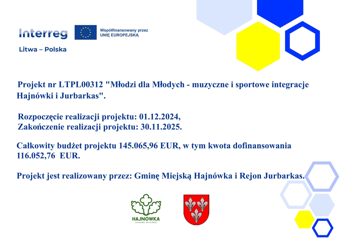 plakat z informacjami o projekcie