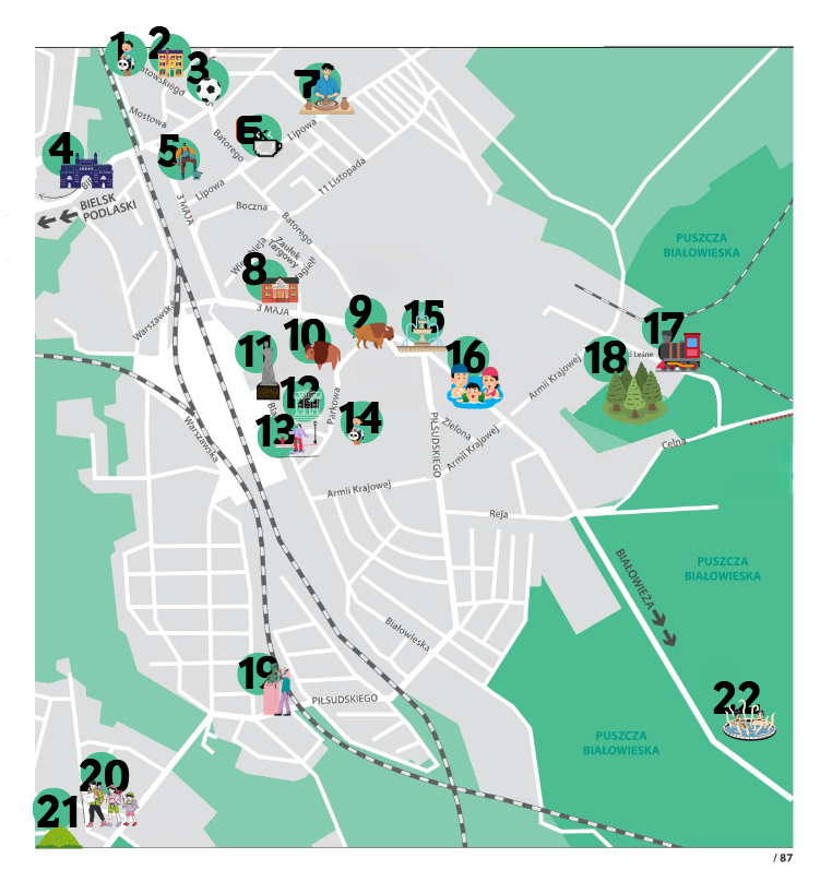 Mapa atrakcji dla dzieci