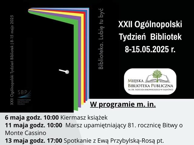 informacje o wydarzeniu, logo organizatora, grafika tematyczna