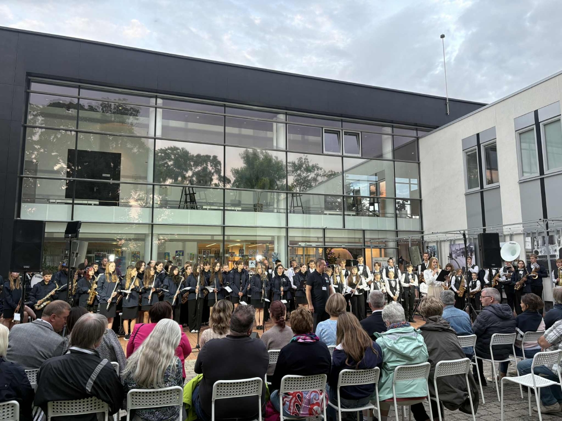koncert orkiestr na inauguracjii Święta Miasta Jurbarkas