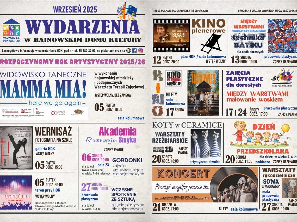 plakat z zapowiedziami wrześniowych wydarzeń