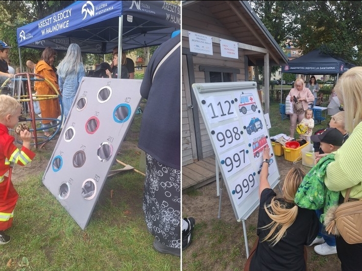 atrakcje dostępne na pikniku i korzystającą z nich społeczność przedszkolną