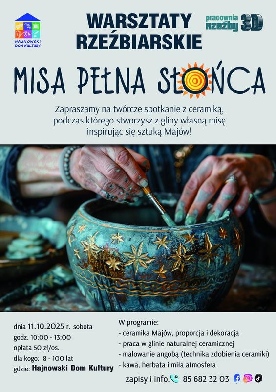 informacje o wydarzeniu, logo organizatora, grafika tematyczna