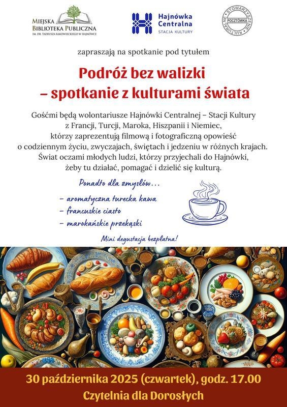 informacje o wydarzeniu, logo organizatora, grafika tematyczna