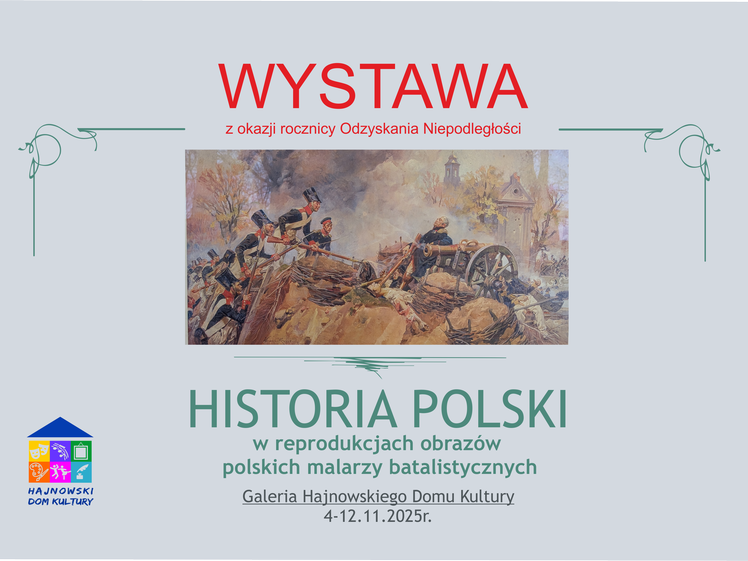 informacje o wydarzeniu, logo organizatora, grafika tematyczna