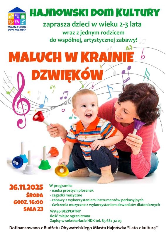 informacje o wydarzeniu, logo organizatora, grafika tematyczna