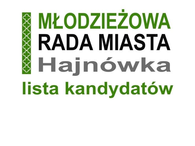 baner Młodzieżowa Rada Miasta Hajnówka - lista kandydatów
