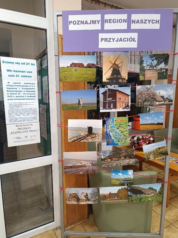 zdjęcia regionu Morza Północnego i informacja dla rodziców o wizycie nauczycieli z Niemiec