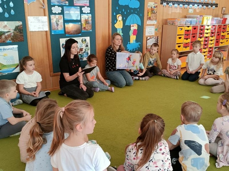 Zajęcia prowadzone przez nauczycieli z Niemiec w grupie czwartej