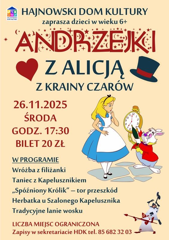 informacje o wydarzeniu, logo organizatora, grafika tematyczna