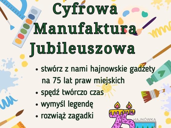 informacje o wydarzeniu, logo organizatora, grafika tematyczna