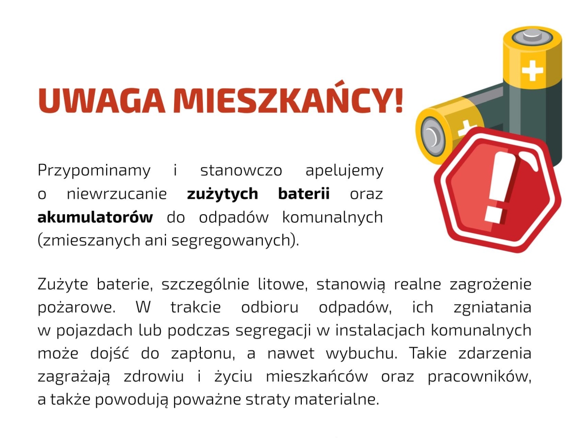 komunikat PUK w sprawie baterii