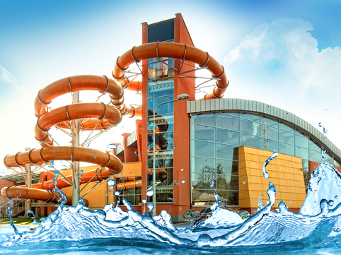grafika przedstawiająca Park Wodny w Hajnówce