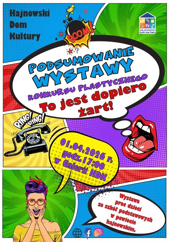 informacje o wydarzeniu, logo organizatora, grafika tematyczna
