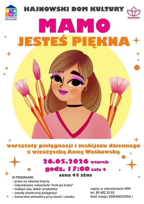 informacje o wydarzeniu, logo organizatora, grafika tematyczna
