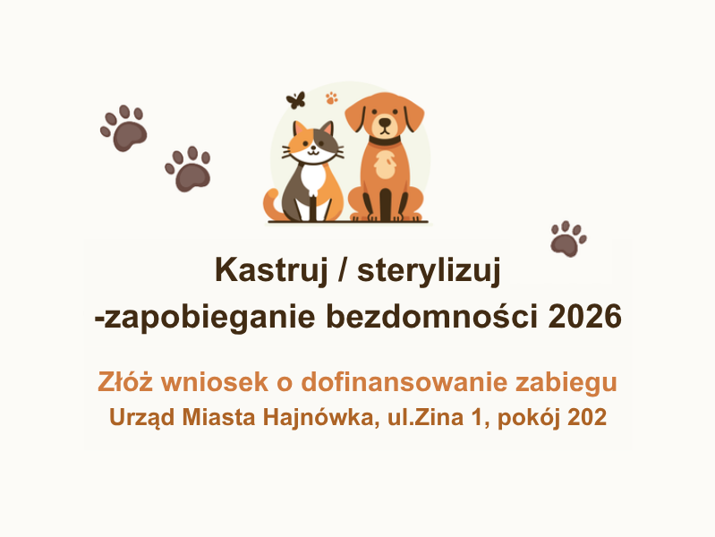 grafika akcji kastruj/sterylizuj - zapobieganie bezdomności