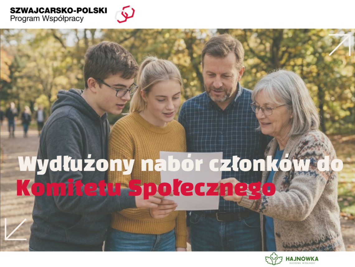 grafika z napisem nabór członków do Komitetu Społecznego