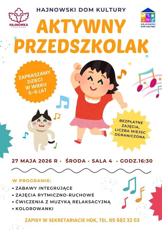 informacje o wydarzeniu, logo organizatora, grafika tematyczna