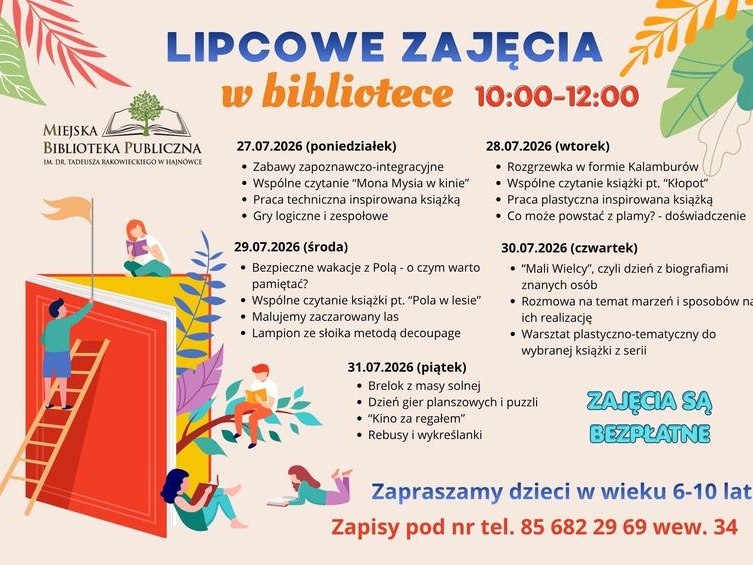 informacje o wydarzeniu, logo organizatora, grafika tematyczna