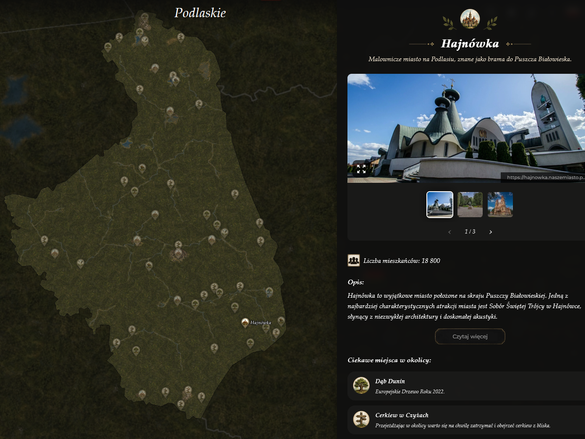 interaltywna mapa stworzona przez P. Witek