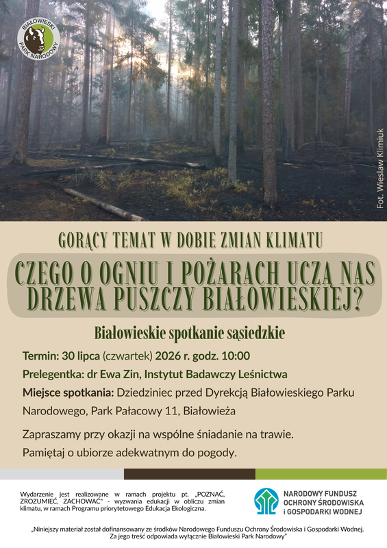 informacje o wydarzeniu, logo organizatora, grafika tematyczna