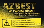 czarno żółty baner z napisami AZBEST