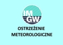 logo IMGW oraz napis OSTRZEŻENIE METEOROLOGICZNE