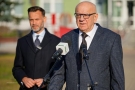 Konferencja na temat rządowego dofinansowania dla szpitala powiatowego w Hajnówce