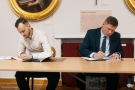 Podpisanie umów z klubami sportowymi z powiatów: bielskiego, hajnowskiego, siemiatyckiego i wysokomazowieckiego (Kamil Timoszuk)